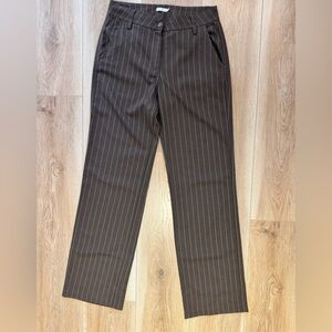 Brandy Melville Brown Pinstripe Dress Pants